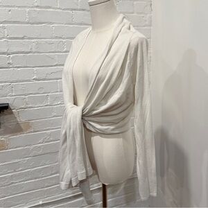 White House Black Market White Knit Wrap